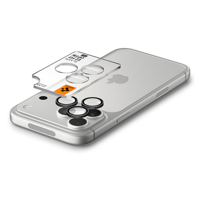 Pellicola protettiva per fotocamera posteriore Spigen GlastR EZ FIT Optik Pro per Apple iPhone 18 Pro / 18 Pro Max, vetro temperato, set da 2 pezzi, grigio scuro AGL12043