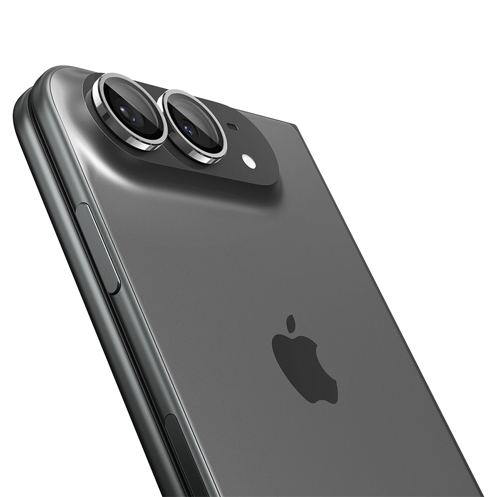 Pellicola protettiva per fotocamera posteriore Spigen GlastR EZ FIT Optik Pro per Apple iPhone Duo, vetro temperato, set da 2 pezzi, grigio AGL12012