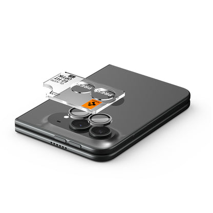 Pellicola protettiva per fotocamera posteriore Spigen GlastR EZ FIT Optik Pro per Apple iPhone Duo, vetro temperato, set da 2 pezzi, grigio AGL12012