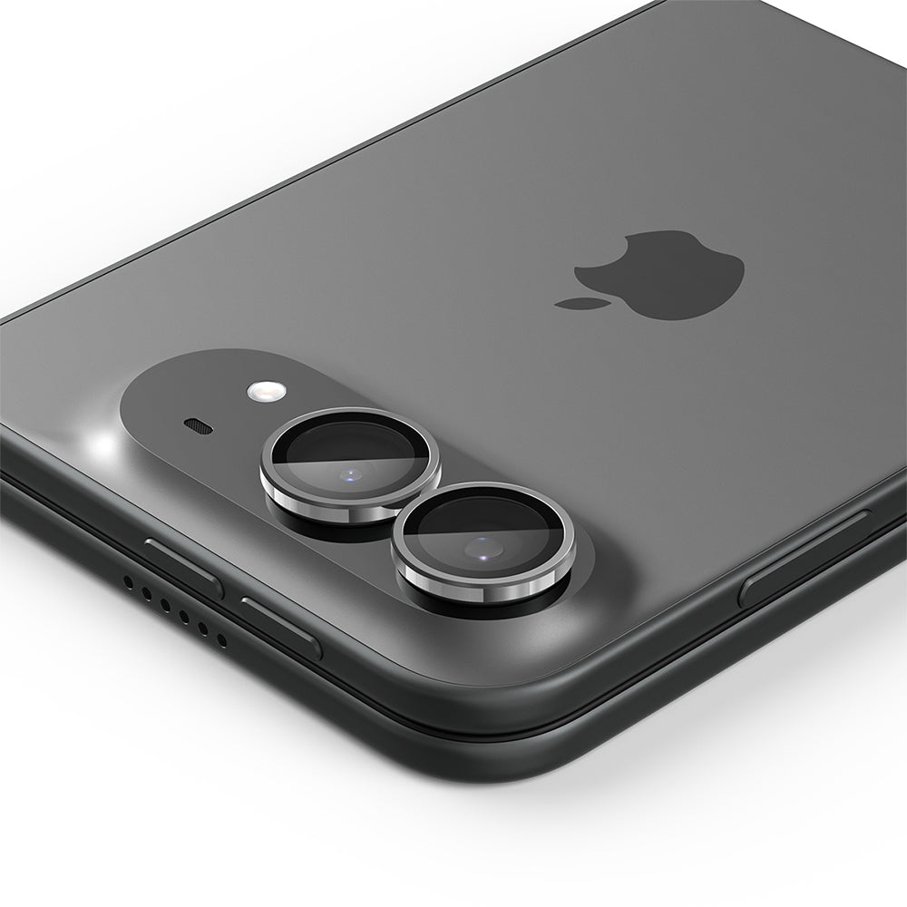 Pellicola protettiva per fotocamera posteriore Spigen GlastR EZ FIT Optik Pro per Apple iPhone Duo, vetro temperato, set da 2 pezzi, grigio AGL12012