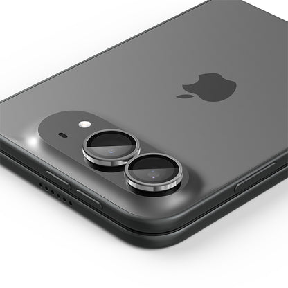Pellicola protettiva per fotocamera posteriore Spigen GlastR EZ FIT Optik Pro per Apple iPhone Duo, vetro temperato, set da 2 pezzi, grigio AGL12012