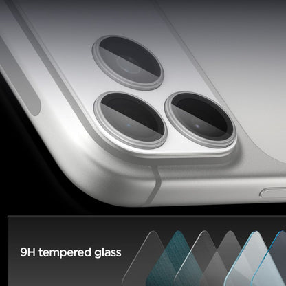 Spigen GlastR EZ FIT Optik Pro XL Rear Camera Protector for Apple iPhone 17 Pro Max, Tempered Glass, Silver