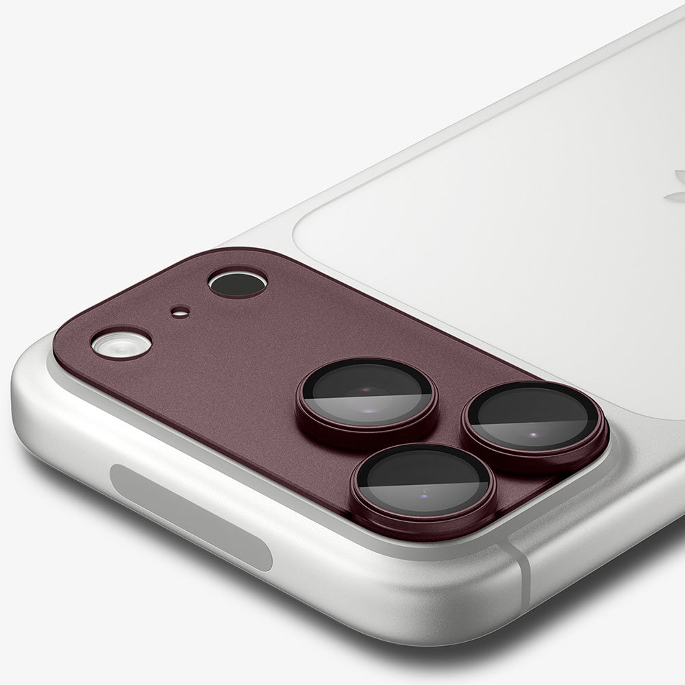 Pellicola protettiva per fotocamera posteriore Spigen GlastR EZ FIT Optik Pro XL per Apple iPhone 18 Pro Max, vetro temperato, bordeaux AGL12040