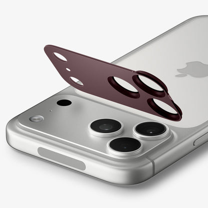 Pellicola protettiva per fotocamera posteriore Spigen GlastR EZ FIT Optik Pro XL per Apple iPhone 18 Pro Max, vetro temperato, bordeaux AGL12040