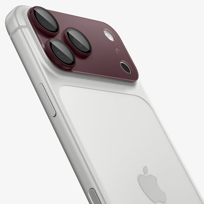 Pellicola protettiva per fotocamera posteriore Spigen GlastR EZ FIT Optik Pro XL per Apple iPhone 18 Pro Max, vetro temperato, bordeaux AGL12040