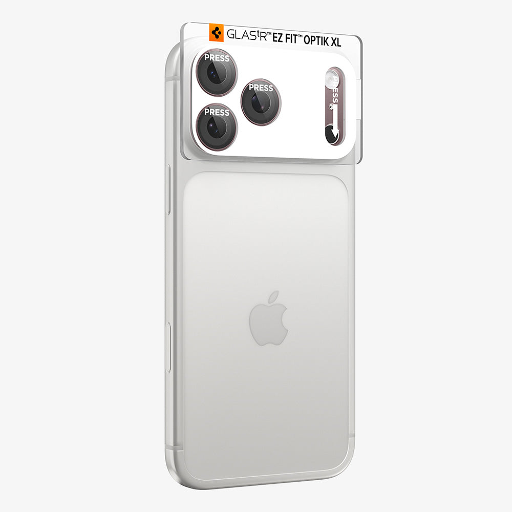 Pellicola protettiva per fotocamera posteriore Spigen GlastR EZ FIT Optik Pro XL per Apple iPhone 18 Pro Max, vetro temperato, bordeaux AGL12040