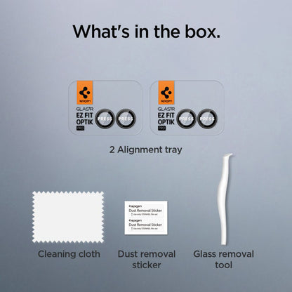 Spigen GlastR EZ FIT Optik Pro HD Back Camera Protector for Samsung Galaxy Z Flip7 F766, Tempered Glass, Set of 2 pieces, Black AGL09587