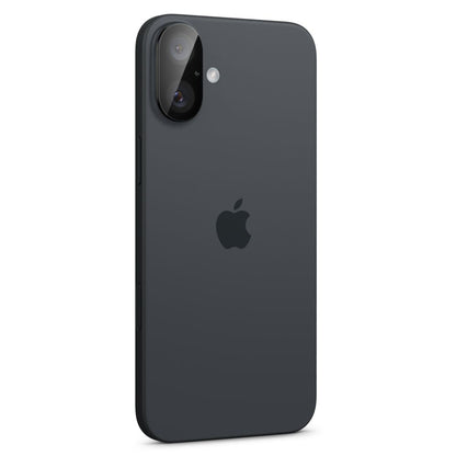 Pellicola Protettiva Posteriore per Fotocamera Spigen GlastR Optik per Apple iPhone 16 Plus / 16, Vetro Temperato, Set 2 pezzi, Nero AGL07922