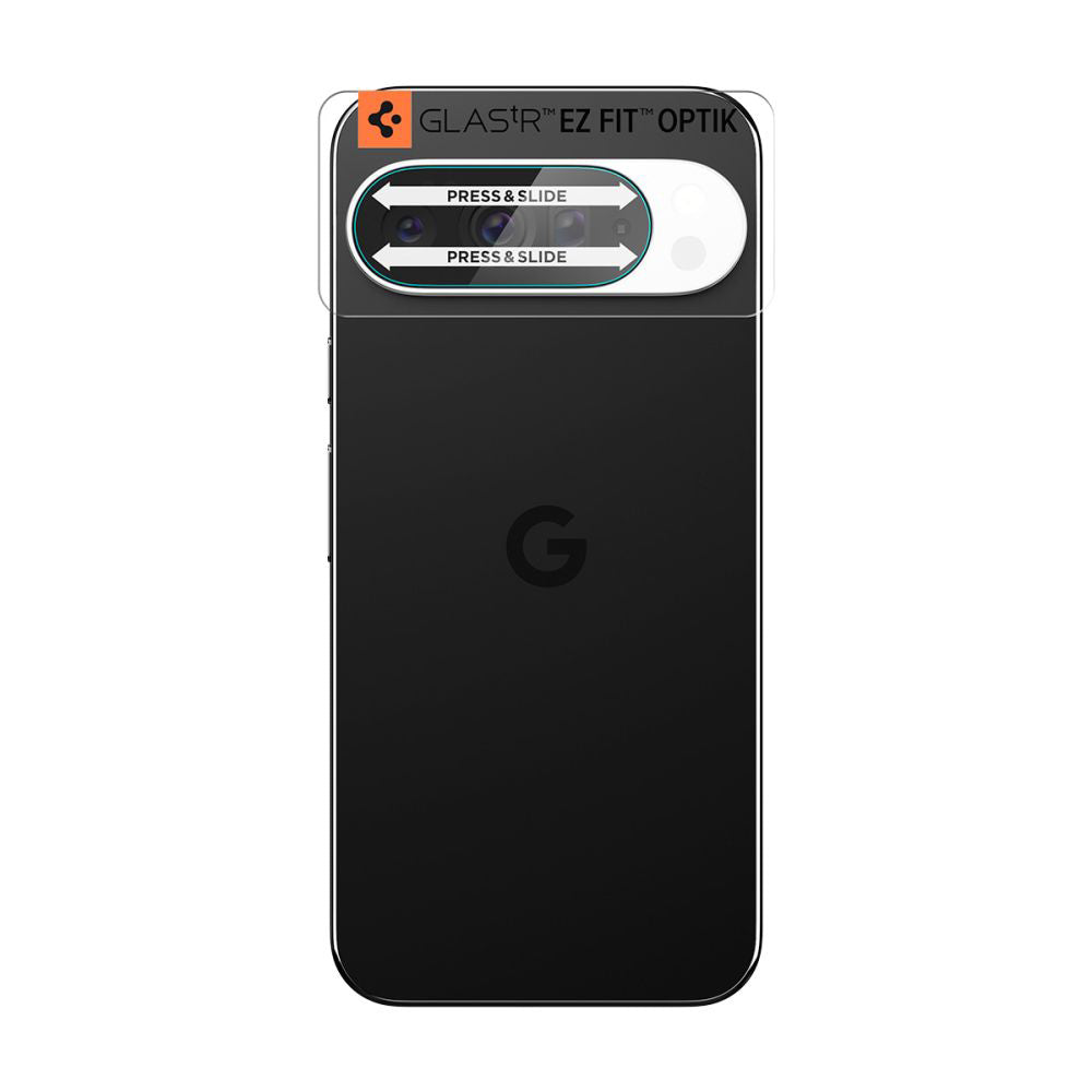 Pellicola protettiva per fotocamera posteriore Spigen GlastR Optik per Google Pixel 10 Pro, vetro temperato, set da 2 pezzi, trasparente AGL09662