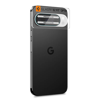 Pellicola protettiva per fotocamera posteriore Spigen GlastR Optik per Google Pixel 10 Pro, vetro temperato, set da 2 pezzi, trasparente AGL09662