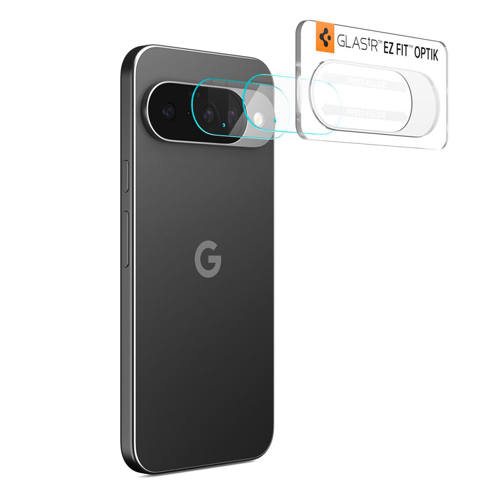 Pellicola protettiva per fotocamera posteriore Spigen GlastR Optik per Google Pixel 10, vetro temperato, set da 2 pezzi, trasparente AGL09661