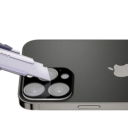 Pellicola protettiva per fotocamera posteriore Techsuit per Apple iPhone 13 Pro Max / 13 Pro, vetro temperato, nero