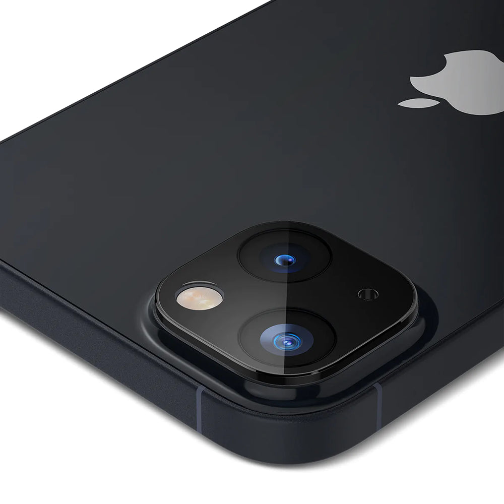 Pellicola protettiva per fotocamera posteriore Techsuit per Apple iPhone 14 Plus / 14, vetro temperato, nero