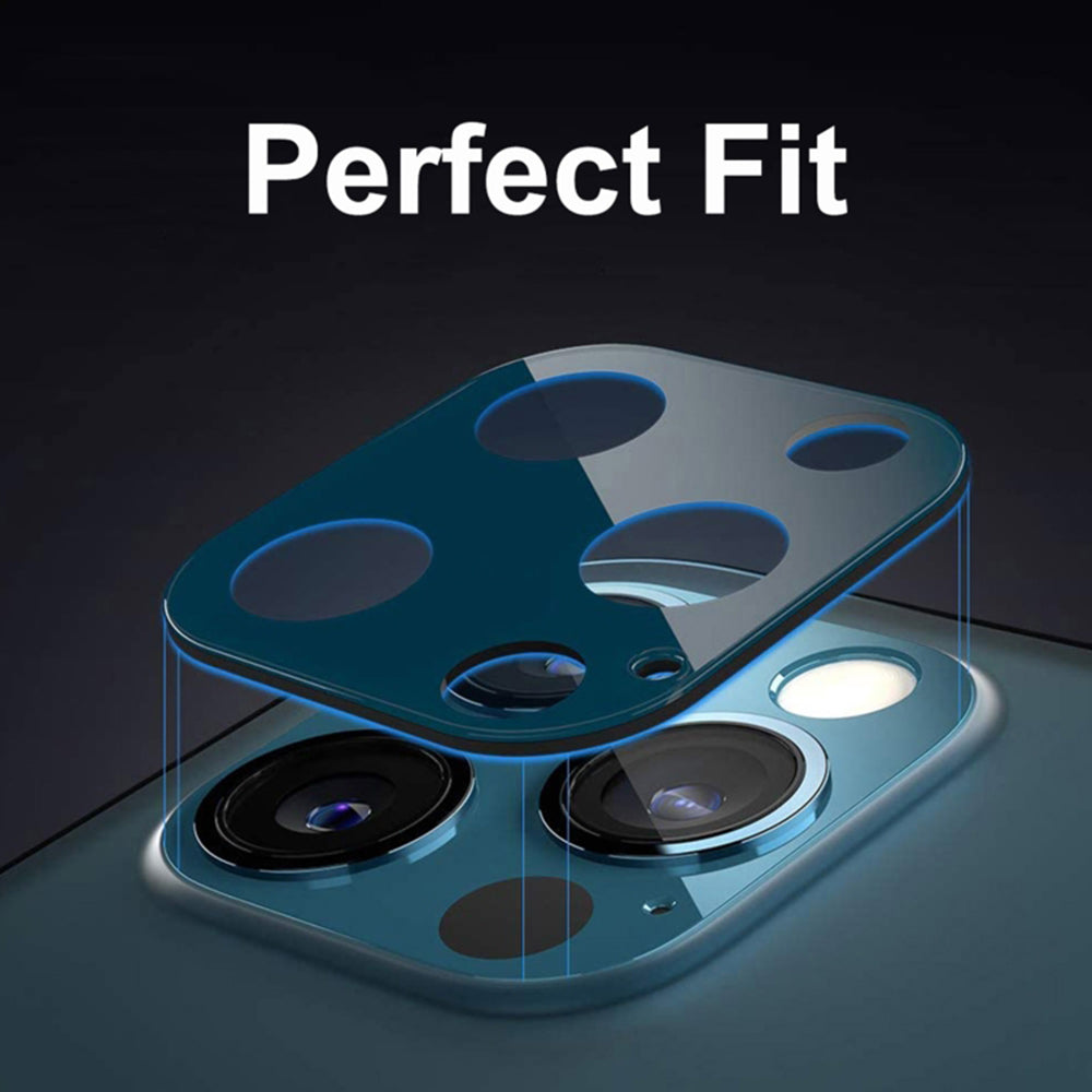 Pellicola protettiva per fotocamera posteriore Techsuit per Apple iPhone 17 Pro, vetro temperato, blu scuro