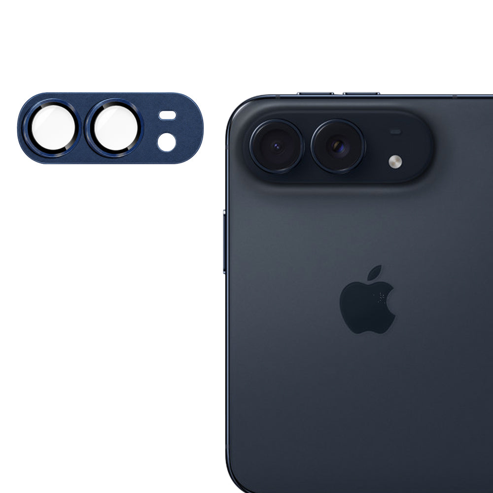 Techsuit Rear Camera Protector for Apple iPhone Duo, Tempered Glass, Navy Blue