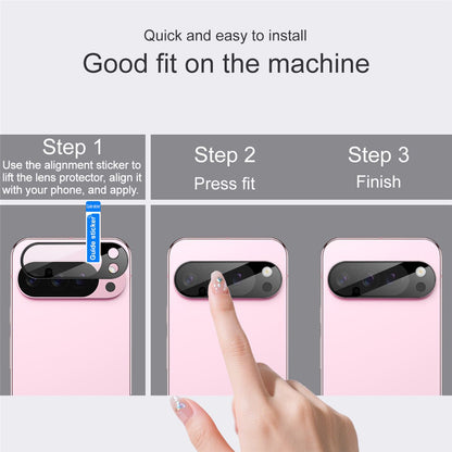 Pellicola protettiva Techsuit per la fotocamera posteriore del Google Pixel 10 Pro, Vetro Temperato, Nero