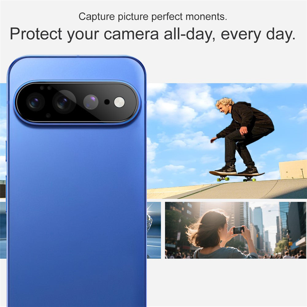 Pellicola protettiva per fotocamera posteriore Techsuit per Google Pixel 11 Pro XL, vetro temperato, nero