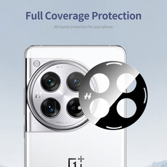 Pellicola protettiva per fotocamera posteriore Techsuit per OnePlus 12, vetro temperato, nero