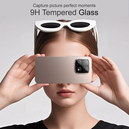Pellicola protettiva per fotocamera posteriore Techsuit per Xiaomi 15T Pro, vetro temperato, nero