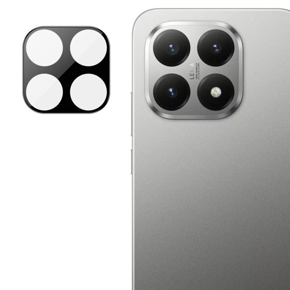 Pellicola protettiva per fotocamera posteriore Techsuit per Xiaomi 15T, vetro temperato, nero