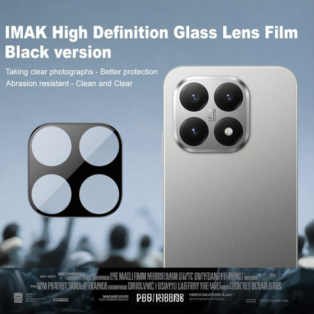 Pellicola protettiva per fotocamera posteriore Techsuit per Xiaomi 15T, vetro temperato, nero