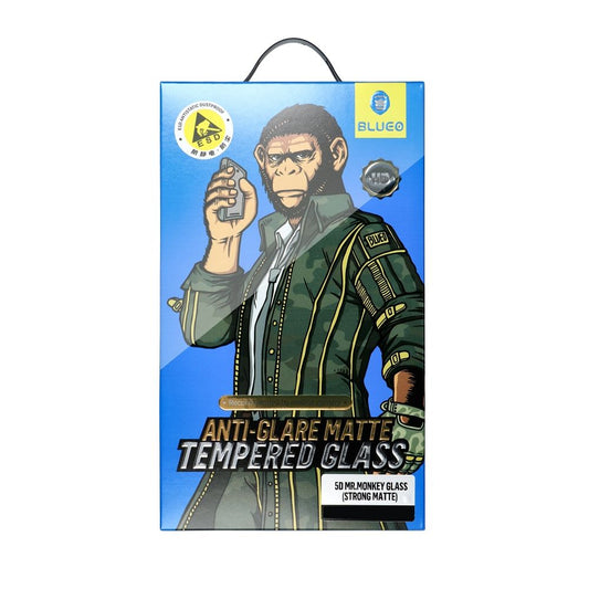 Mr Monkey Glass Screen Protector per Apple iPhone 15 Pro, schermo di vetro, colla completa, 5D, nero 