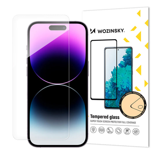 Pellicola protettiva per schermo WZK per Apple iPhone 15 Pro Max, Vetro temperato, Full Glue
