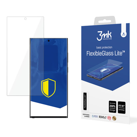 Pellicola protettiva 3MK FlexibleGlass Lite per Samsung Galaxy S24 Ultra S928, vetro flessibile, colla totale 