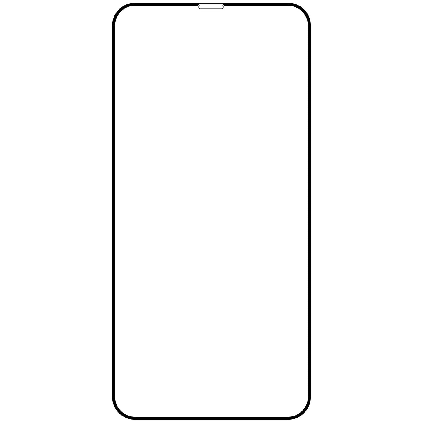 Pellicola protettiva OEM per Apple iPhone 11 Pro Max / XS Max, vetro schermato, colla completa, 21D, nero