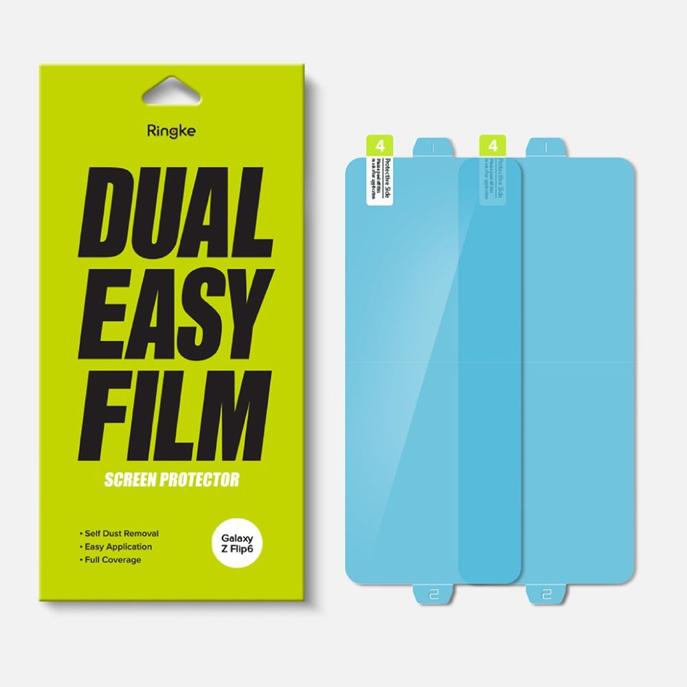 Pellicola protettiva Schermo Interno Ringke Dual Easy per Samsung Galaxy Z Flip6 F741, Plastica, Set 2 pezzi