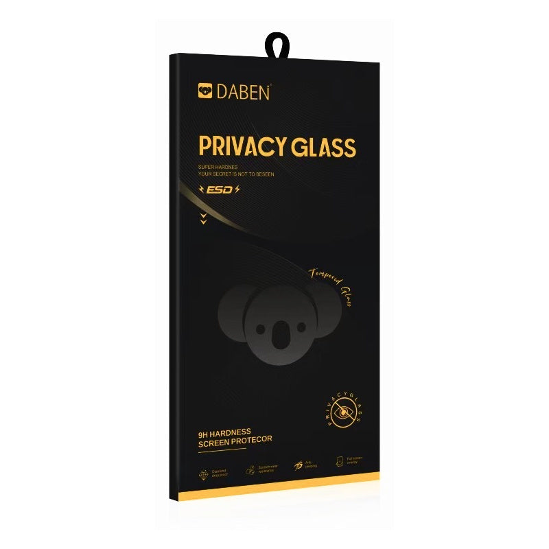 Pellicola protettiva per schermo Privacy Bear per Apple iPhone 16 Pro, Vetro Temperato, Full Glue