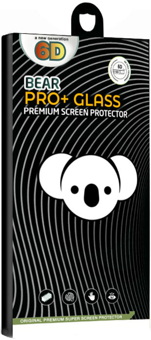 Pellicola protettiva per schermo Bear PRO+ per Realme C75 5G / 14x, Vetro temperato, Full Glue, Nero