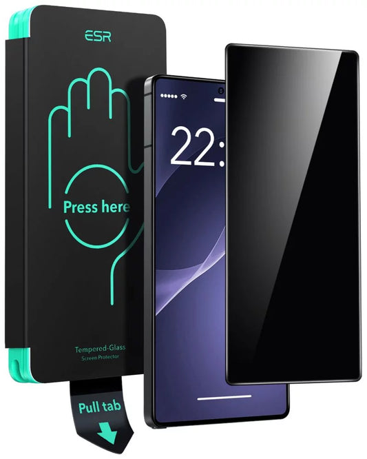 Pellicola Protettiva Schermo Privacy ESR per Samsung Galaxy S25 Ultra S938, Vetro Temperato, Full Glue