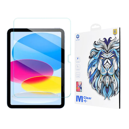 Pellicola protettiva per schermo Clear Lito Classic per Apple iPad (2025) / (2022), Vetro temperato, Full Glue, 2.5D