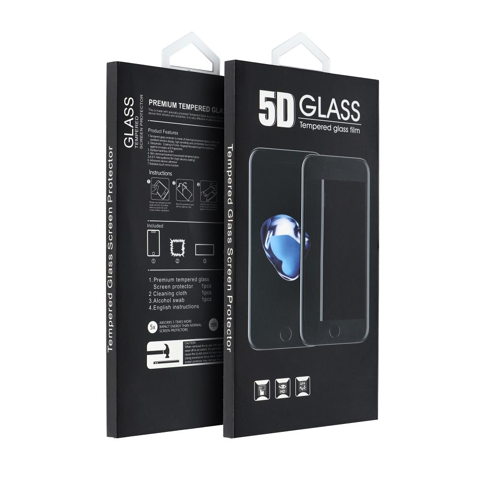 Pellicola protettiva schermo OEM per Apple iPhone 17 Air, Vetro Temperato, Full Glue, 5D, Nera