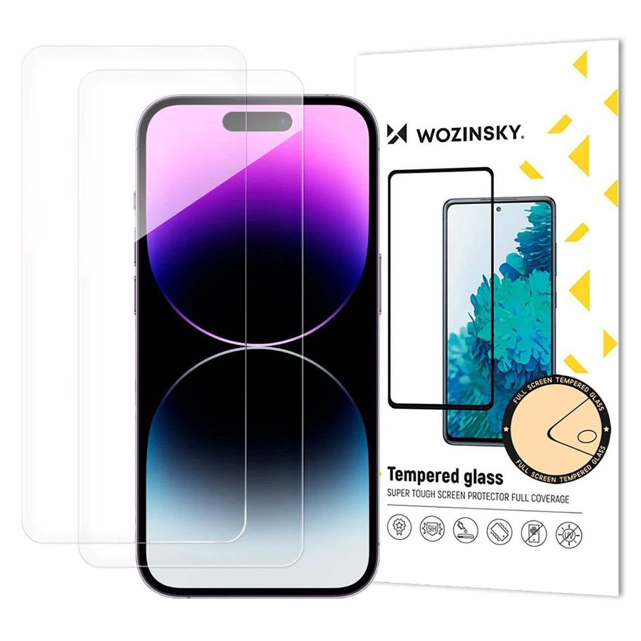 Pellicola Protettiva Schermo WZK per Apple iPhone 17 Air, Vetro Temperato, Full Glue, Set 2 pezzi