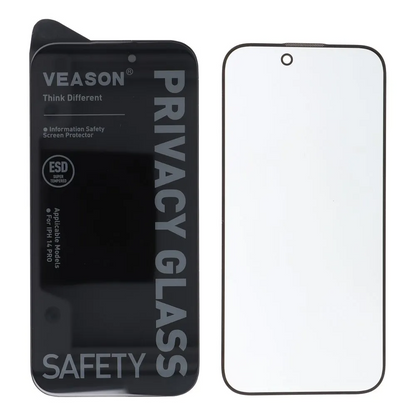 Pellicola Protettiva Schermo Privacy Veason per Apple iPhone 17 Pro Max, Vetro Temperato, Full Glue, 6D