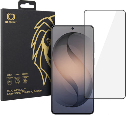 Pellicola protettiva per schermo Tel Protect 10X HD DLC Diamond Coating per Samsung Galaxy S26 Ultra S948, Vetro temperato, Full Glue, Nera