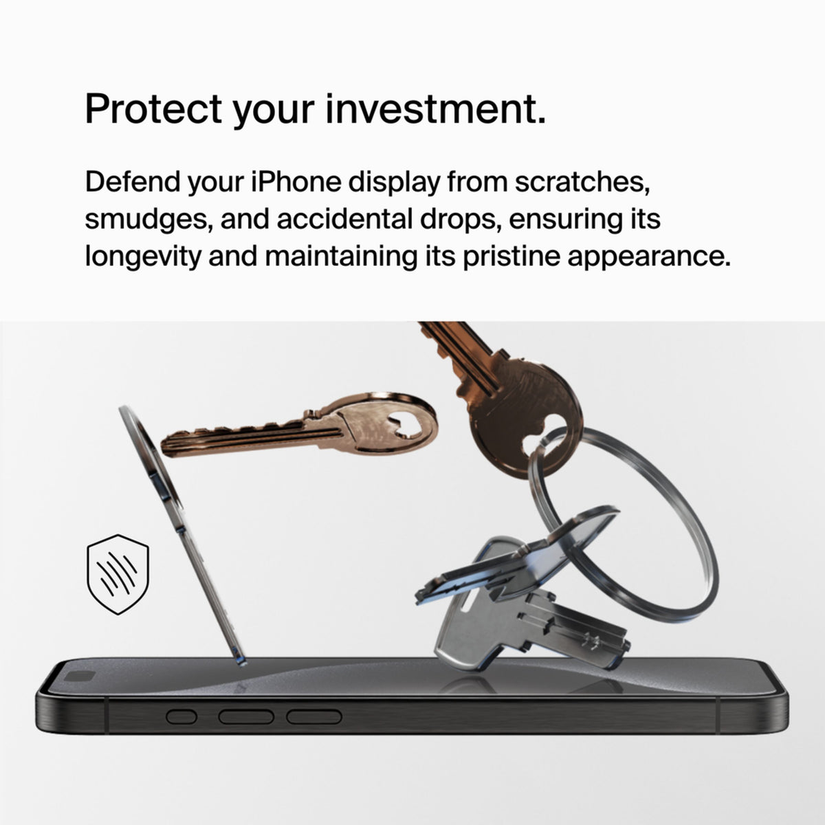 Pellicola protettiva per schermo Belkin ScreenForce UltraGlass 2 per Apple iPhone 15 Pro Max, Vetro Temperato, Full Glue OVA134zz