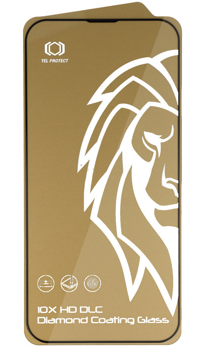 Pellicola protettiva per schermo Tel Protect 10X HD DLC Diamond Coating per Apple iPhone 18 Pro Max / 17 Pro Max, Vetro temperato, Full Glue, Nera
