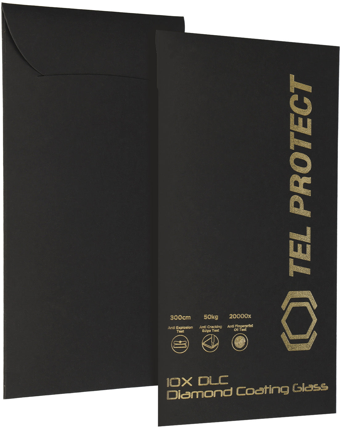 Pellicola protettiva per schermo Tel Protect 10X HD DLC Diamond Coating per Apple iPhone 18 Pro Max / 17 Pro Max, Vetro temperato, Full Glue, Nera