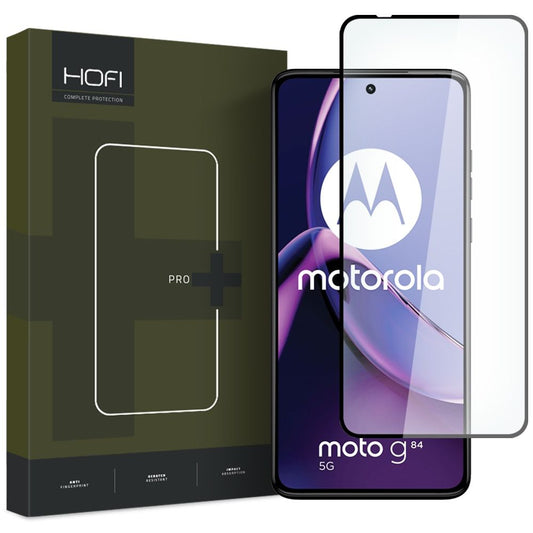 Pellicola protettiva HOFI PRO+ per Motorola Moto G84, Pellicola protettiva, vetro, colla completa, nero 