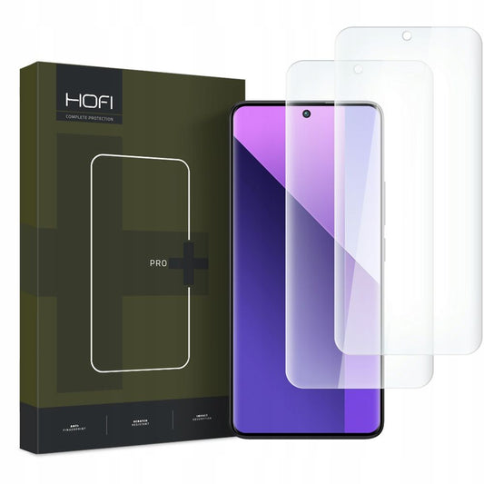 HOFI PRO+ Pellicola protettiva per Xiaomi Redmi Note 13 Pro+, vetro protettivo, colla UV, set di 2 pezzi