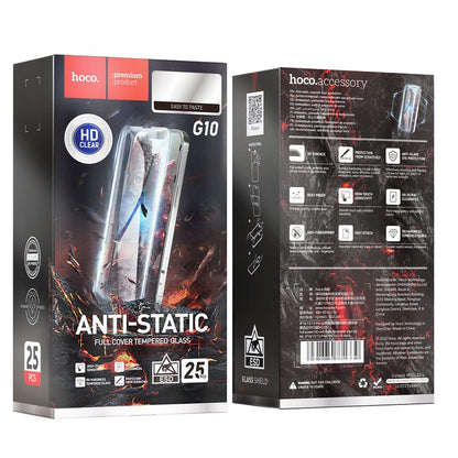 Pellicola Protettiva Schermo HOCO per Apple iPhone 14 Pro Max, Vetro Temperato, Full Glue, Set 25 pezzi, Nera