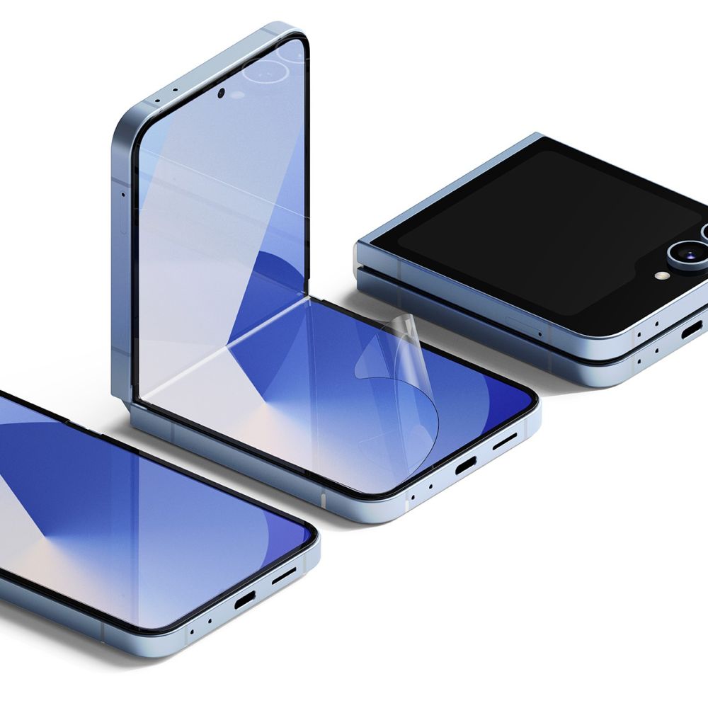 Pellicola protettiva Schermo Interno Ringke Dual Easy per Samsung Galaxy Z Flip6 F741, Plastica, Set 2 pezzi