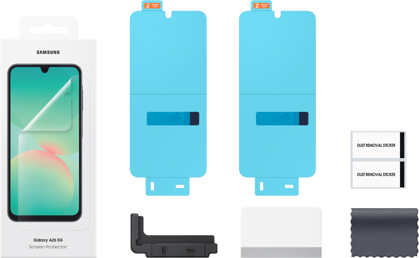 Pellicola protettiva Schermo per Samsung Galaxy A26 A266, Plastica, Set 2 pezzi EF-UA266CTEGWW