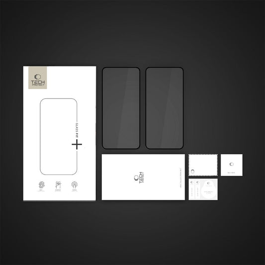 Folie de protectie Ecran Tech-Protect FIT+ pentru Xiaomi Poco X7 Pro, Sticla Securizata, Full Glue, Set 2 bucati, 2.5D