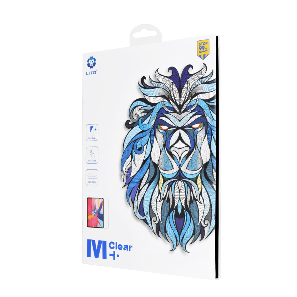 Pellicola protettiva per schermo Clear Lito Classic per Apple iPad (2025) / (2022), Vetro temperato, Full Glue, 2.5D