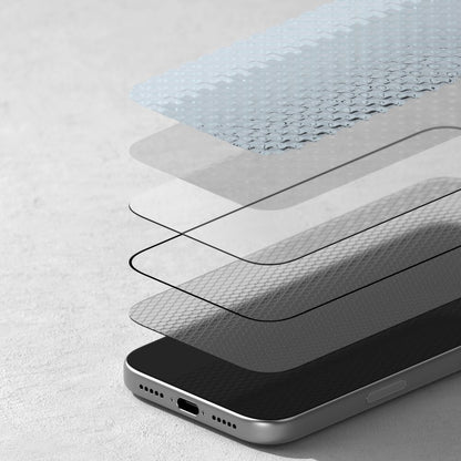 Pellicola Protettiva Schermo Ringke Easy Slide AR per Apple iPhone 17 Pro, Vetro Temperato, Full Glue, 2.5D, Nero, Ricondizionata