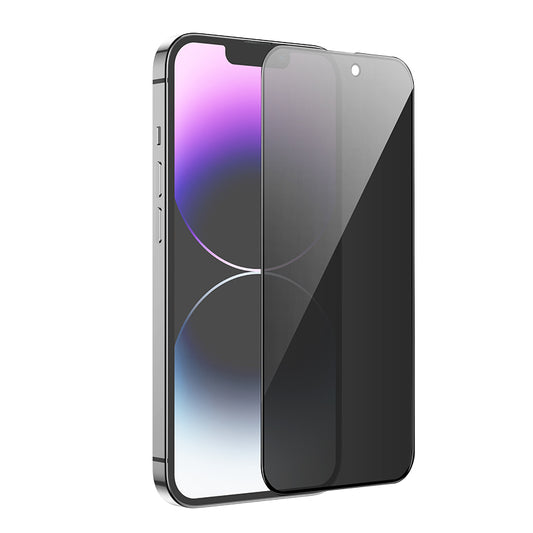 Pellicola Protettiva Schermo Privacy HOCO G15 per Apple iPhone 16 Plus / 15 Plus, Vetro Temperato, Full Glue, 5D